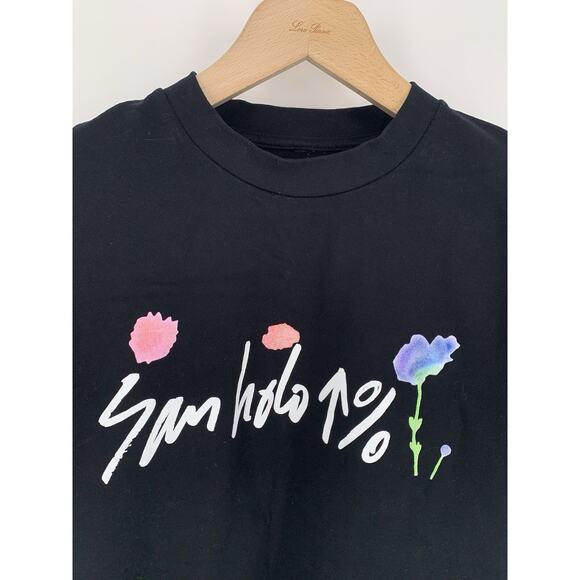 San Holo EDM Concert T Shirt Black Flowers Shine On Size Medium - Picture 4 of 8